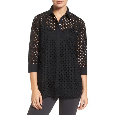 Foxcroft Gigi Eyelet Cotton Tunic