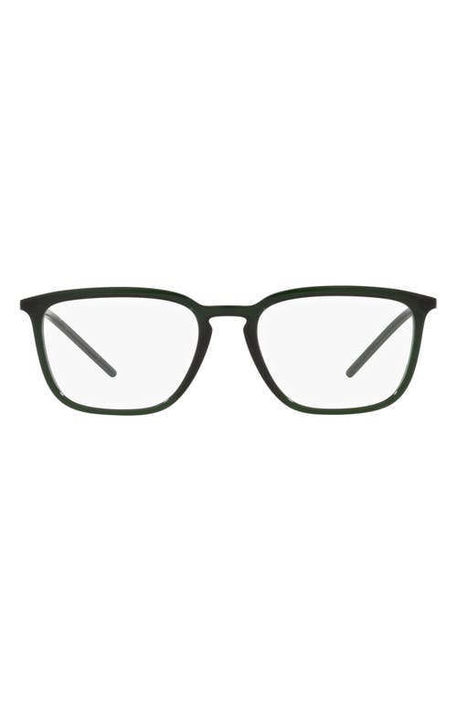 Dolce & Gabbana 54mm Square Optical Glasses in Trnprt Grn at Nordstrom