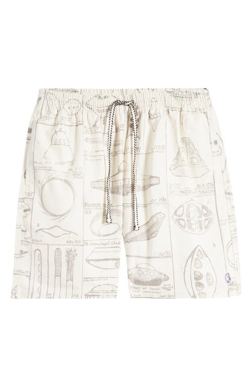 Shop Billionaire Boys Club Earthling Drawstring Shorts In Gardenia