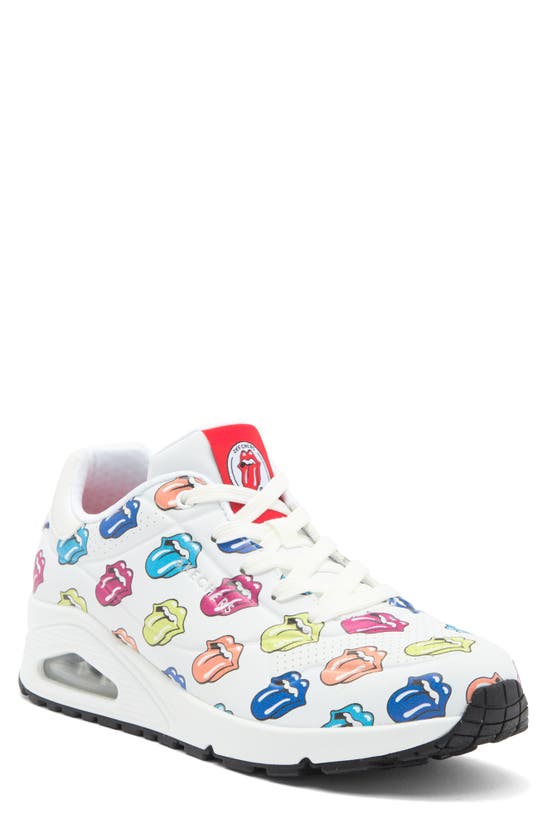 Shop Skechers X Rolling Stones Uno Say It Loud Sneaker In White/ Multi