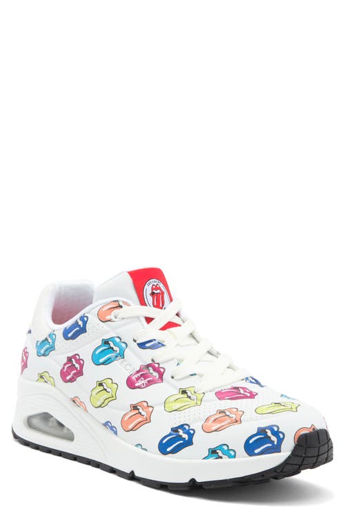 Shop Skechers X Rolling Stones Uno Say It Loud Sneaker In White/multi