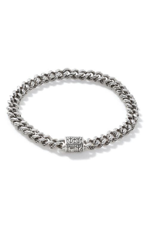 Classic Chain Curb Chain Bracelet in Silver