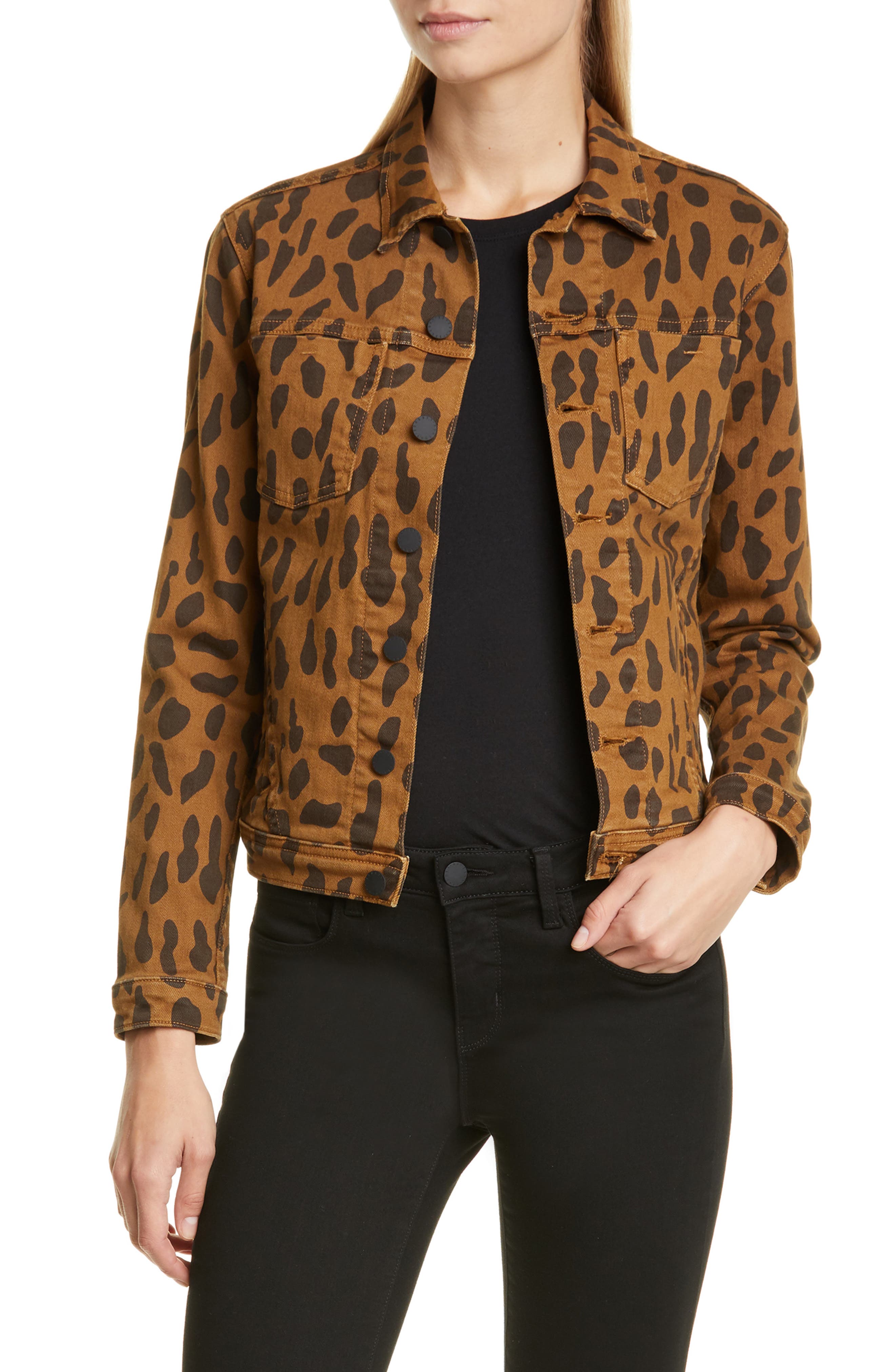 cheetah jean jacket