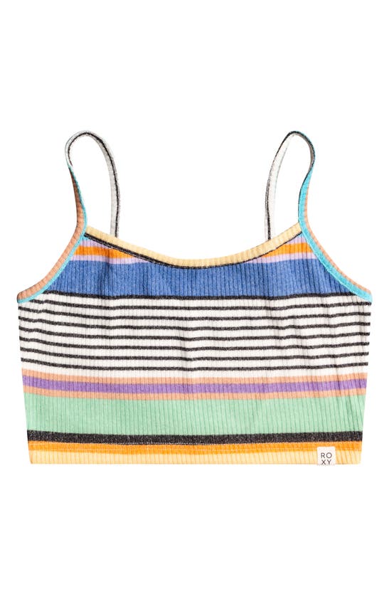 ROXY ROXY BEST TIME OF DAY STRIPE RIB CROP TANK 