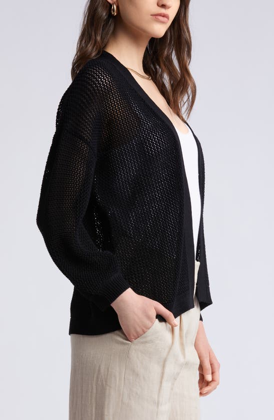 NORDSTROM NORDSTROM OPEN STITCH OPEN FRONT COTTON CARDIGAN 