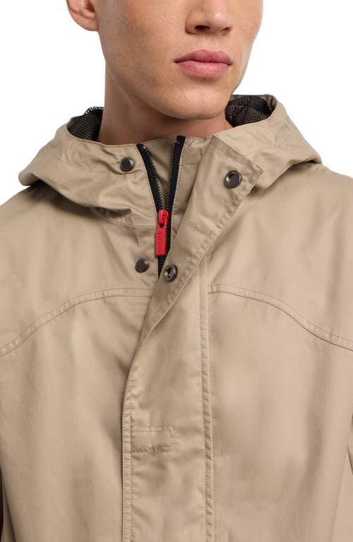 Shop Hunter Downing Hooded Rain Jacket In Teak