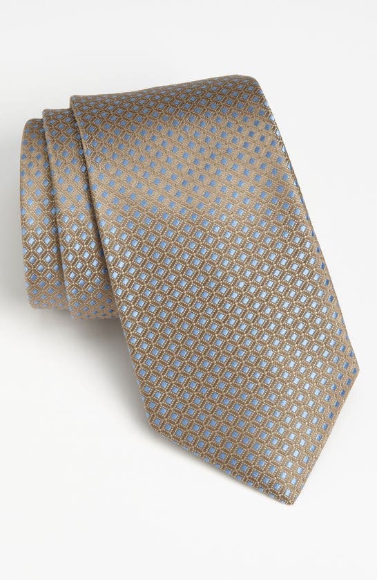 Michael Kors Woven Silk Tie In Taupe