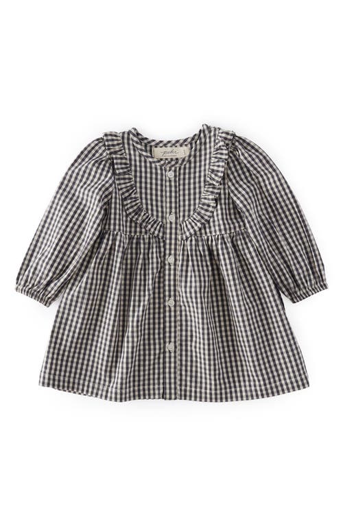 Pehr Gingham Ruffle Organic Cotton Dress in Indigo 