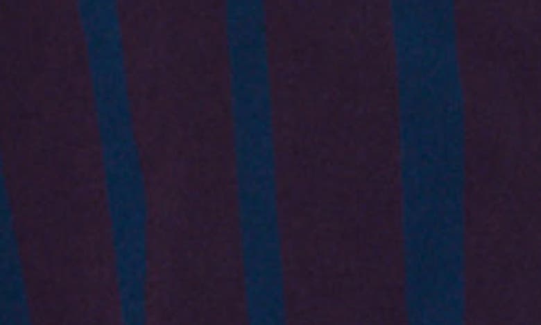 Pistola Sloane High-low Stretch Cotton Shirt In Aubergine Cobalt
