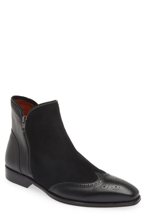 Shop Mezlan Camilleri Wingtip Ankle Boot In Black