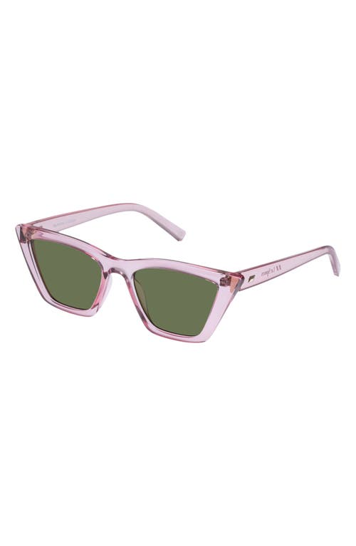 Shop Le Specs Velodrome Cat Eye Sunglasses In Pink/moss Mono