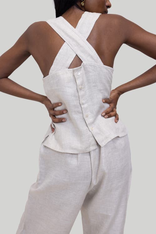 REISTOR REISTOR CROSSBACK BUTTON UP TANK TOP