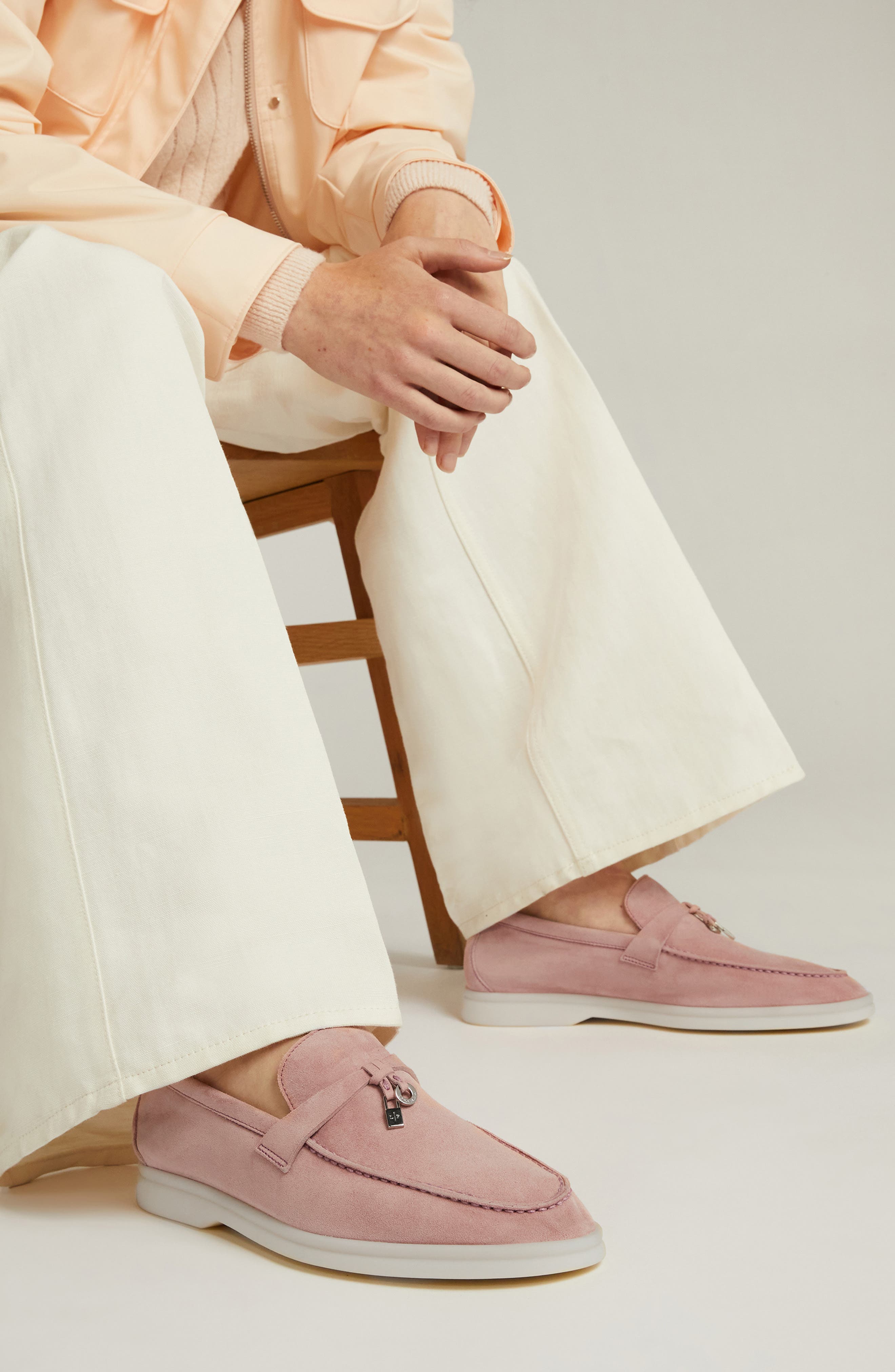 Loro Piana Summer Charms Walk Suede Loafers | Smart Closet