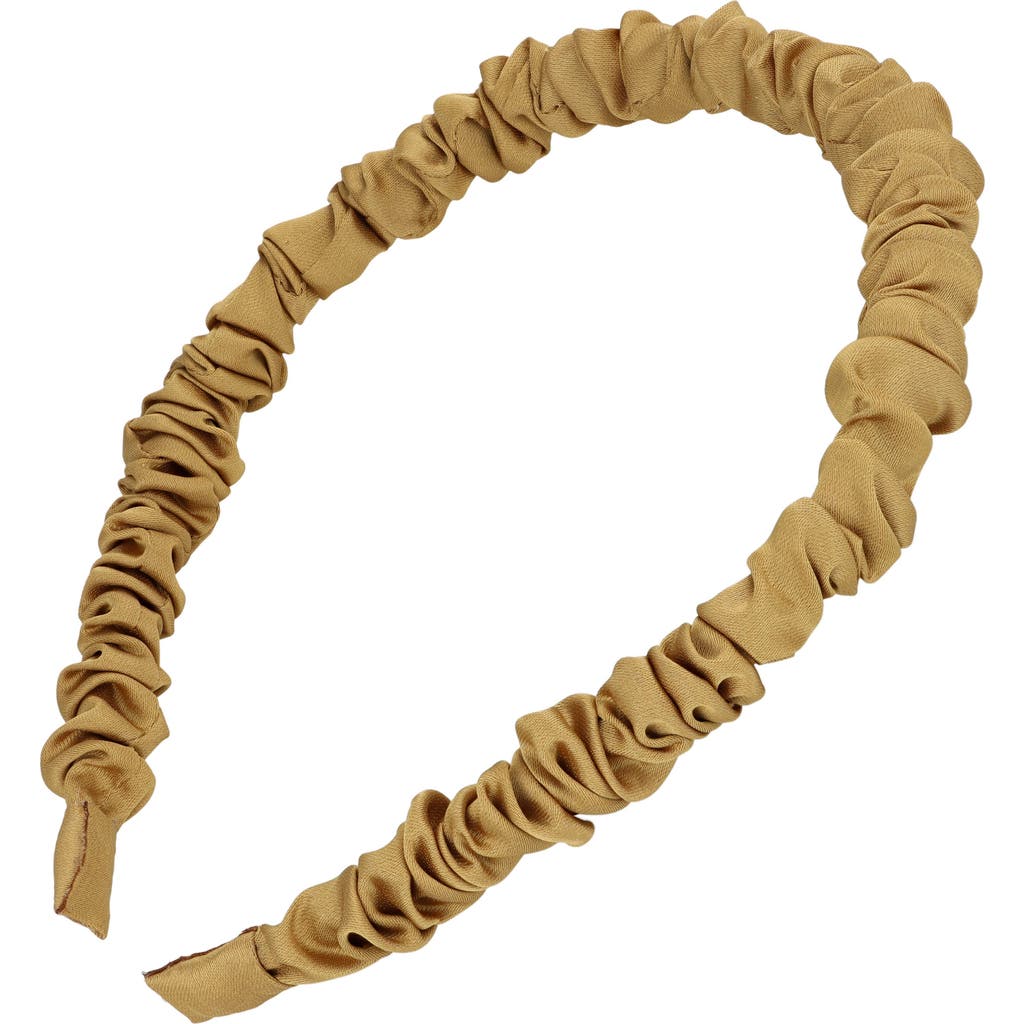 L. Erickson Sina Ruched Headband in Gold