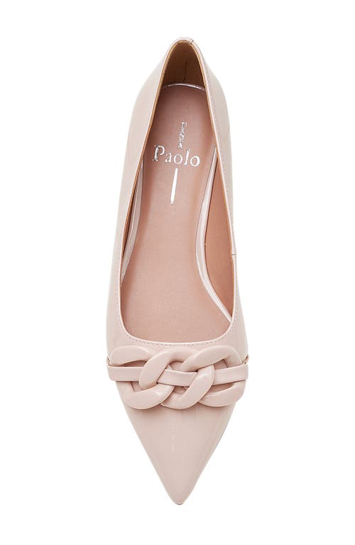 Shop Linea Paolo Nora Pointed Toe Flat In Beige/beige