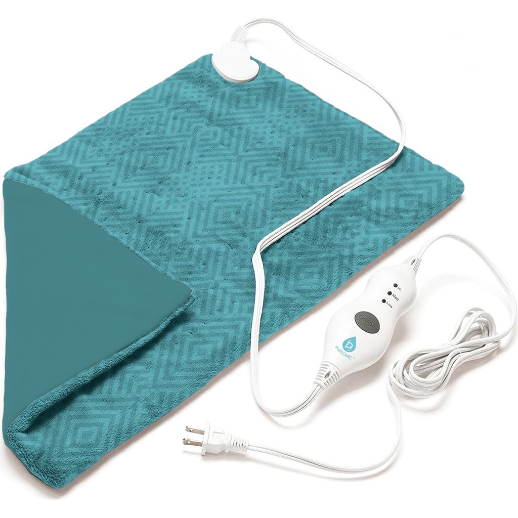 Pursonic Extra Extra Large Electric Heating Pad In Aqua
