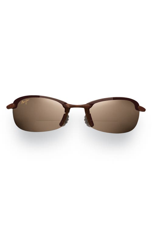 Maui Jim Makaha 64mm Polarized Oversize Round Sunglasses in Tortoise at Nordstrom