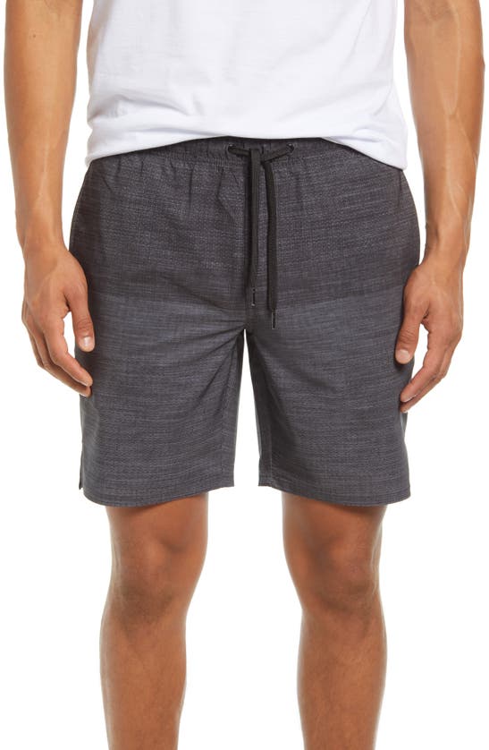 Travismathew Zipline Shorts In Grey Pinstripe/ Black