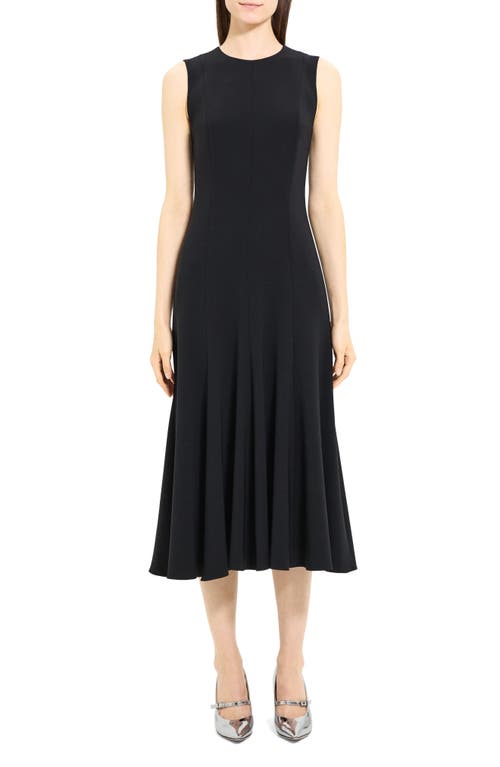 Sleeveless Midi Dress in Black