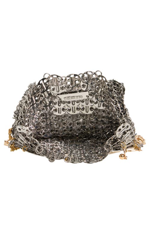 Shop Rabanne 1969 Nano Iconic Tassel Shoulder Bag In Silver/gold