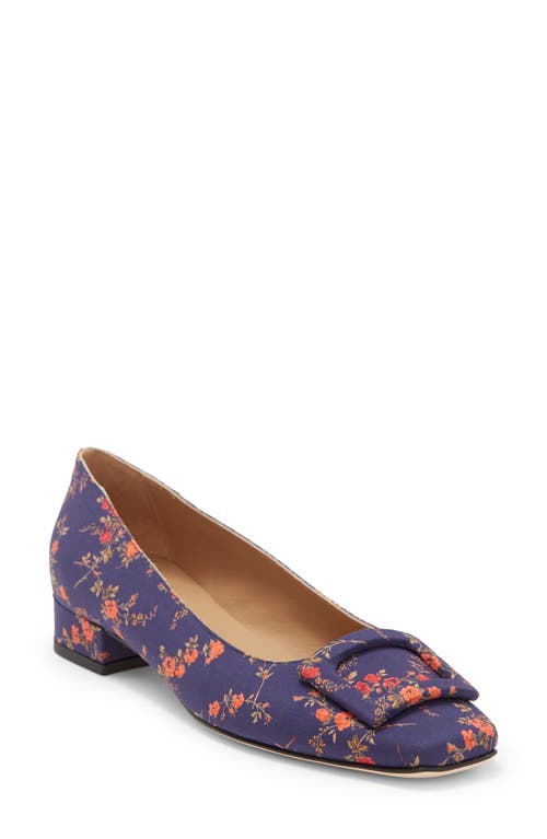 ANN MASHBURN Buckle Flat in Navy Red Elizabeth Liberty