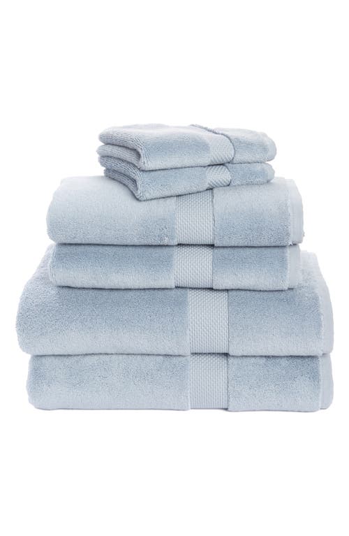 Shop Matouk Regent 6-piece Towel Set In Hazy Blue