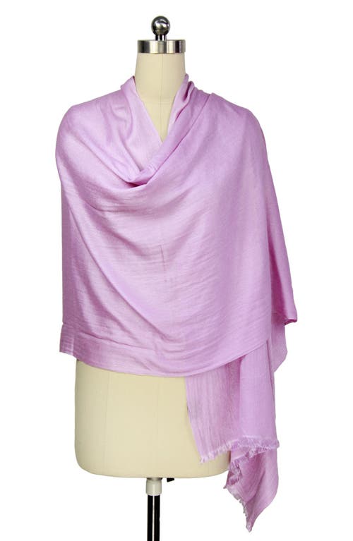 Saachi Cashmere Silk Eyelash Fringe Scarf In Lavender