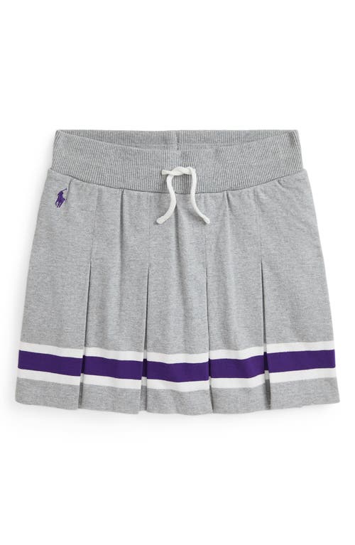 Shop Polo Ralph Lauren Kids' Pleated Tennis Skirt In Andover Heather/purple