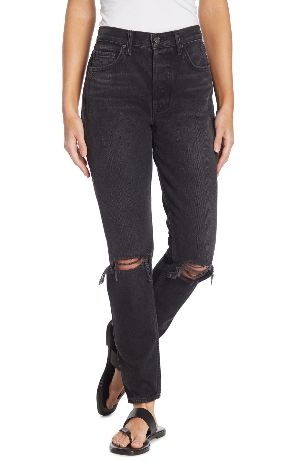 grlfrnd karolina distressed skinny jeans