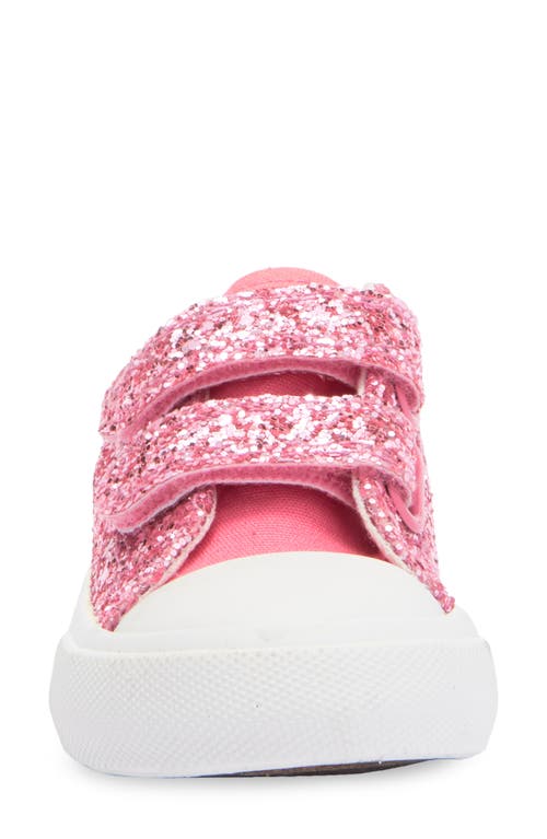 Emma New York Kids' Cap Toe Sneaker In Pink Glitter