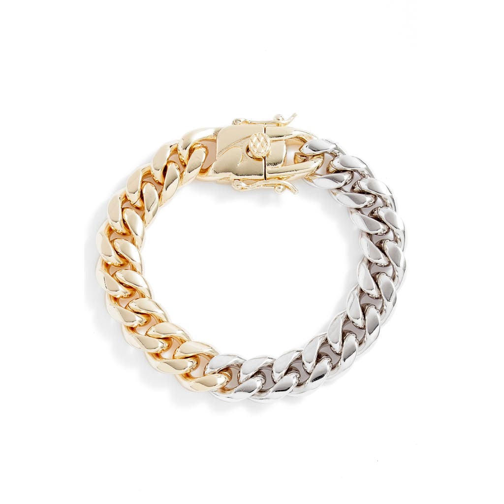 Shymi Tori Cuban Chain Bracelet In Gold/silver