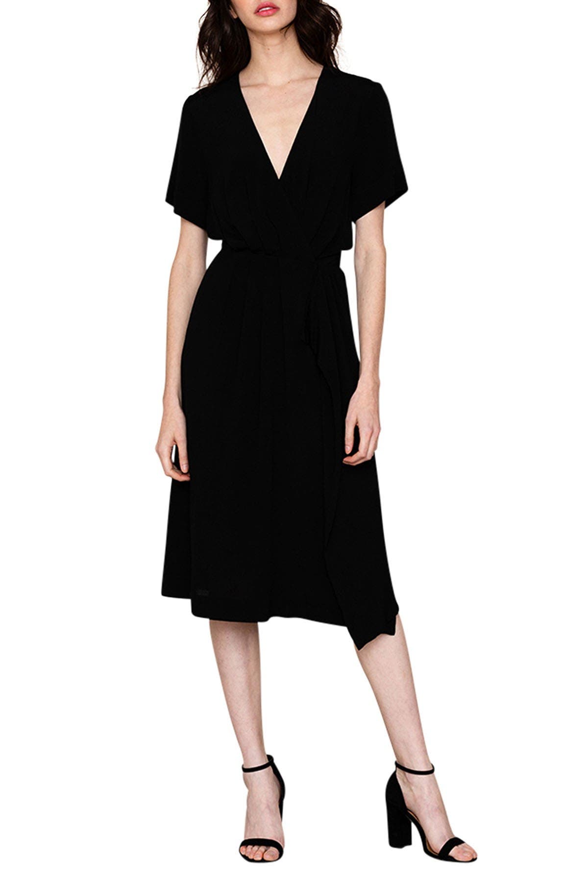 yumi wrap denim dress