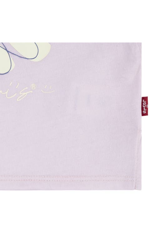 Shop Levi's® Floral T-shirt & Denim Shorts Set In Chalk Pink