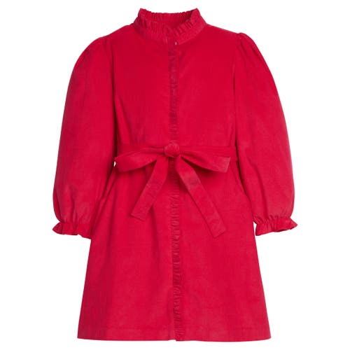 Little English Kids' Allie Dress in Red Corduroy 