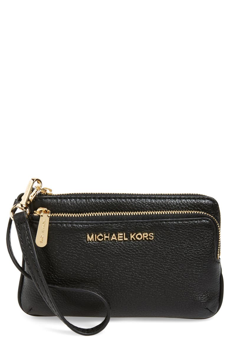 MICHAEL Michael Kors 'Small Bedford' Leather Wristlet | Nordstrom