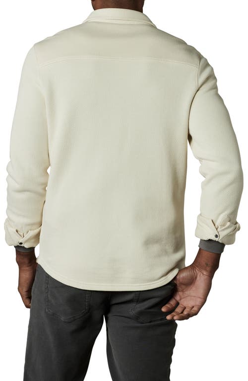 The Normal Brand Texture Knit Button-up Shirt In Ecru