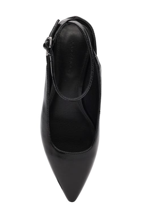Sanctuary Magic Ankle Strap Pointed Toe Kitten Heel Pump In Black