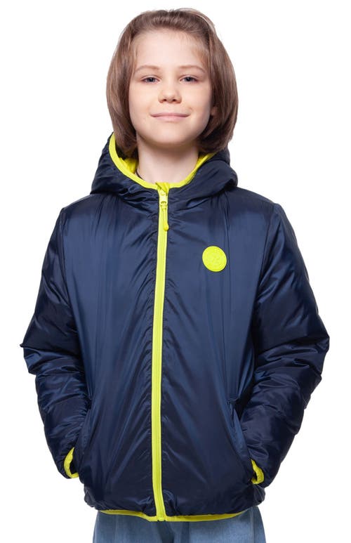 Rokka&rolla Kids' Reversible Lightweight Puffer Jacket In Neon Gradient