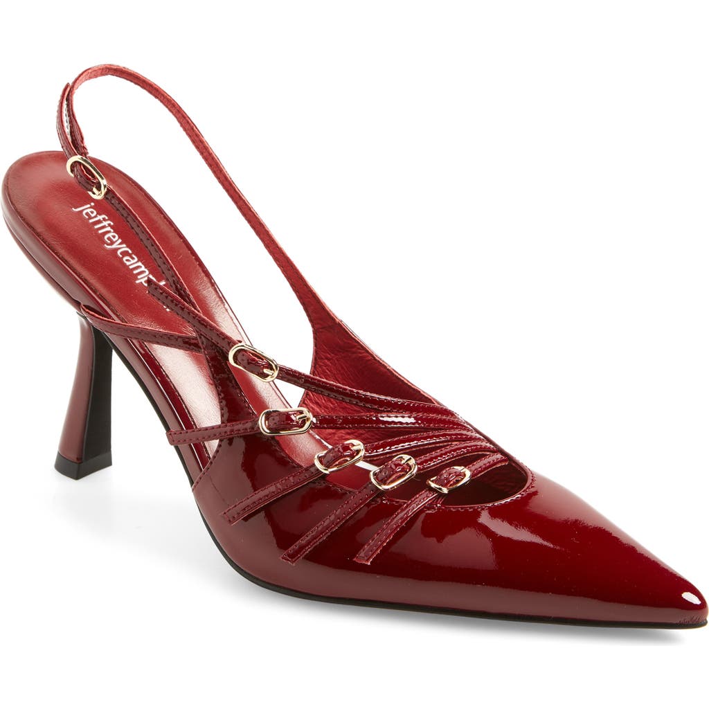 Jeffrey Campbell Lash Patent Pointed Toe Pump In Cherry Red Patent