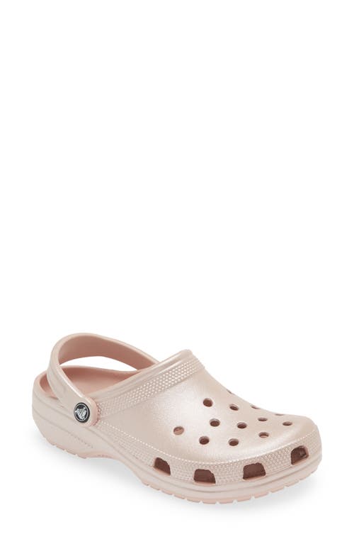 CROCS Classic Shimmer Clog in Pink Clay at Nordstrom, Size 10 Women's