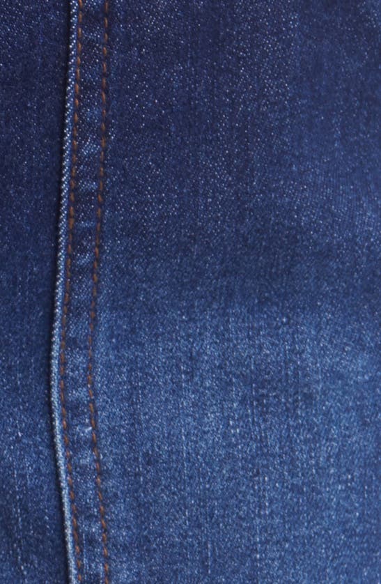 Shop Wit & Wisdom 'ab'solution Patch Pocket High Waist Denim Shorts In Indigo