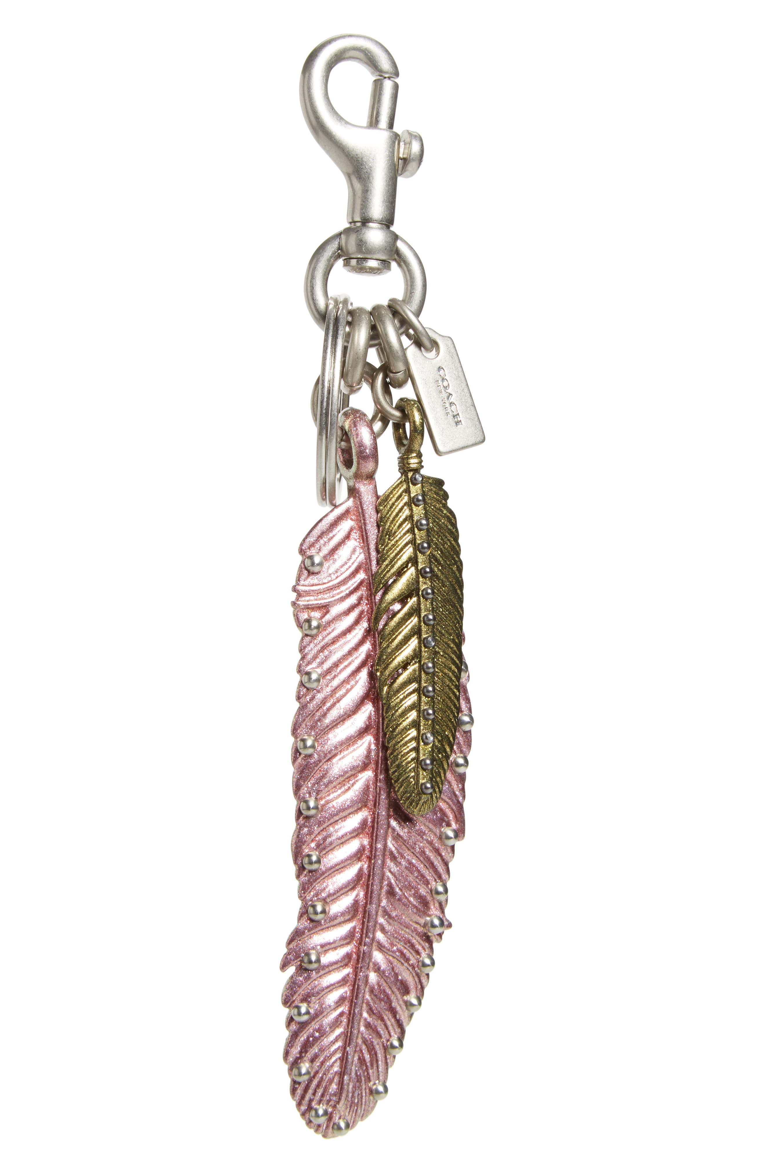 coach feather bag charm