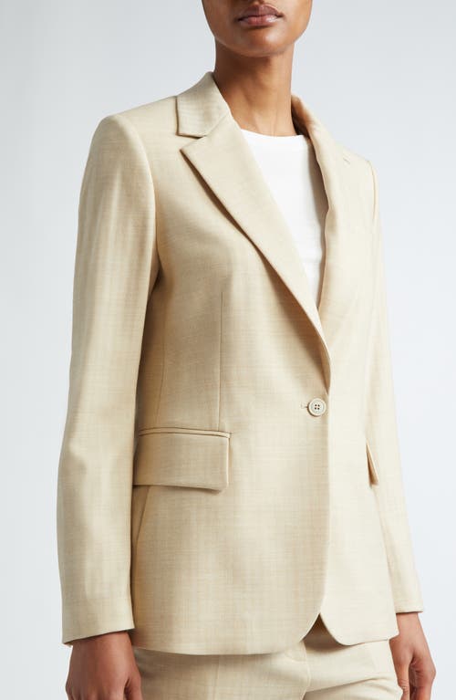 Eleventy Herringbone Stretch Wool Blazer In Tan