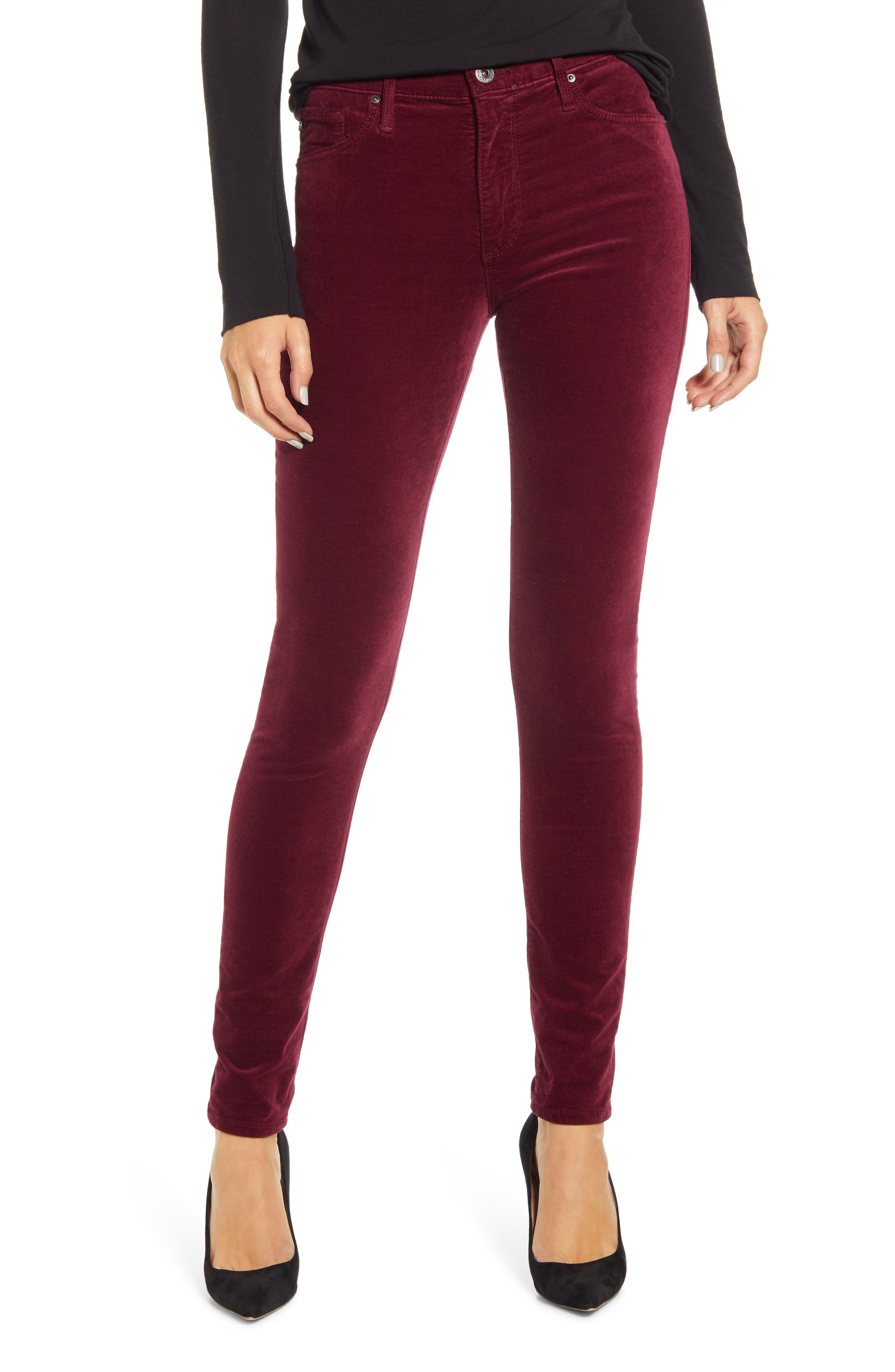 Ag Jeans The Farrah High Waist Velvet Jeans
