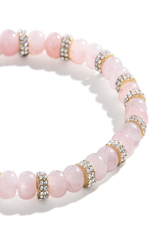 Shop Baublebar Gemma Pavé Beaded Stretch Bracelet In Pink