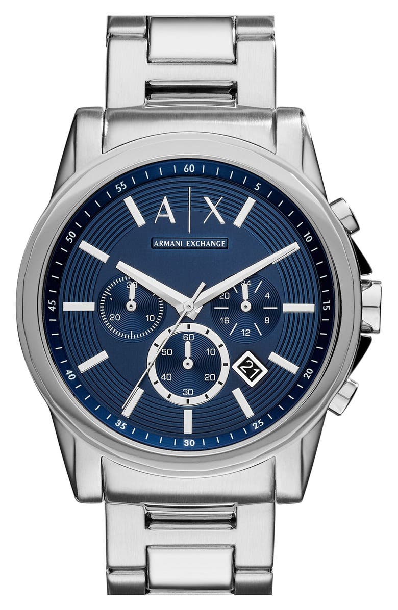 AX Armani Exchange Chronograph Bracelet Watch, 45mm | Nordstrom