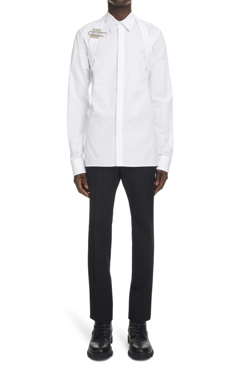 Givenchy Padlock Harness Poplin Button-Up Shirt | Nordstrom