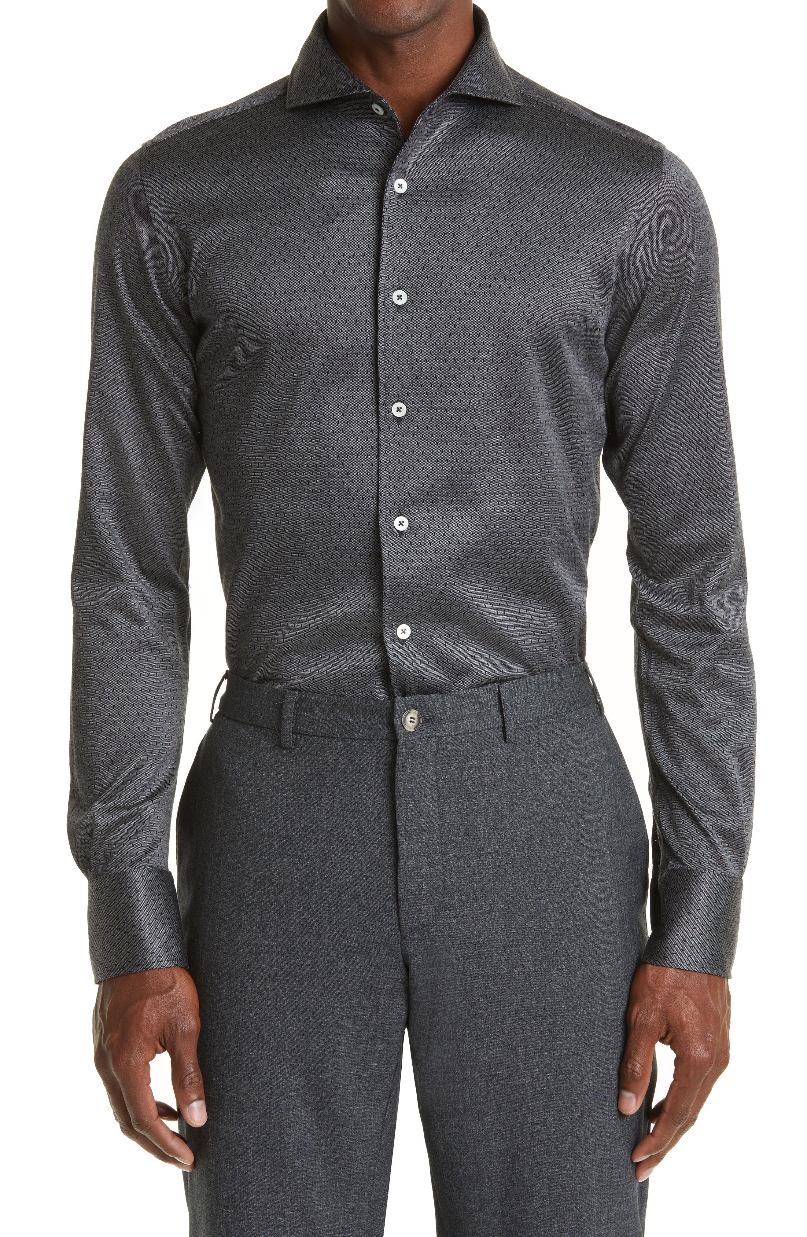 charcoal grey dress shirt