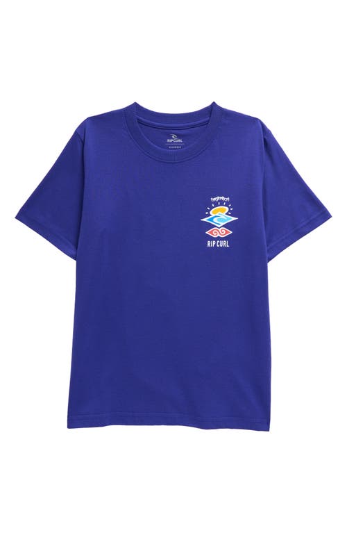 Shop Rip Curl Kids' Search Icon Graphic T-shirt In Wild Berry