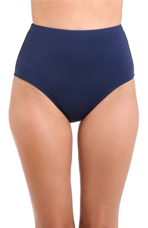 Shop La Blanca Luxe Ultra High Waist Compression Swim Bottoms In Indigo